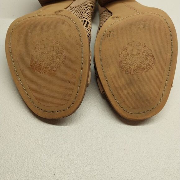 Vince Camuto Keanne Sandal Booties Sz 9M Tan Nubuck Leather Boho Casual Chic - Picture 11 of 15